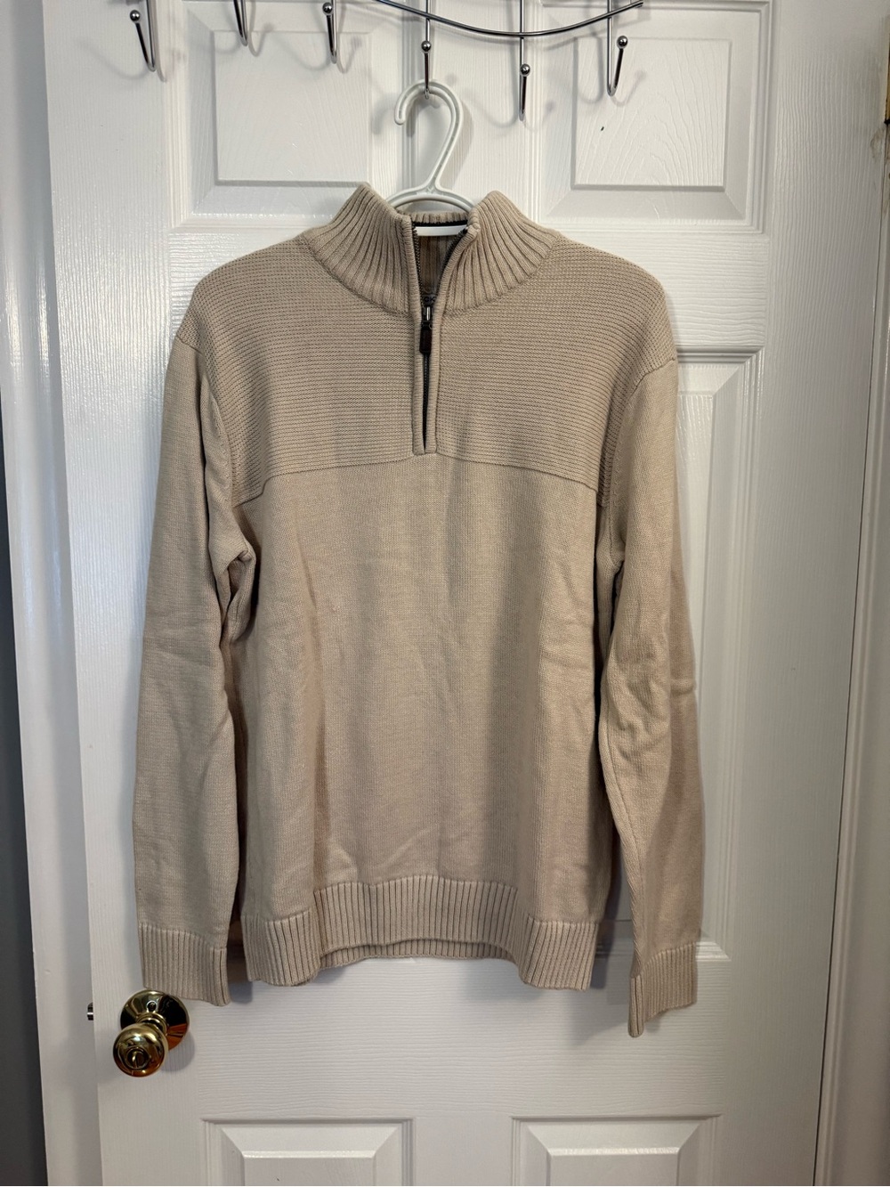 Dockers Beige Quarter-Zip Sweater